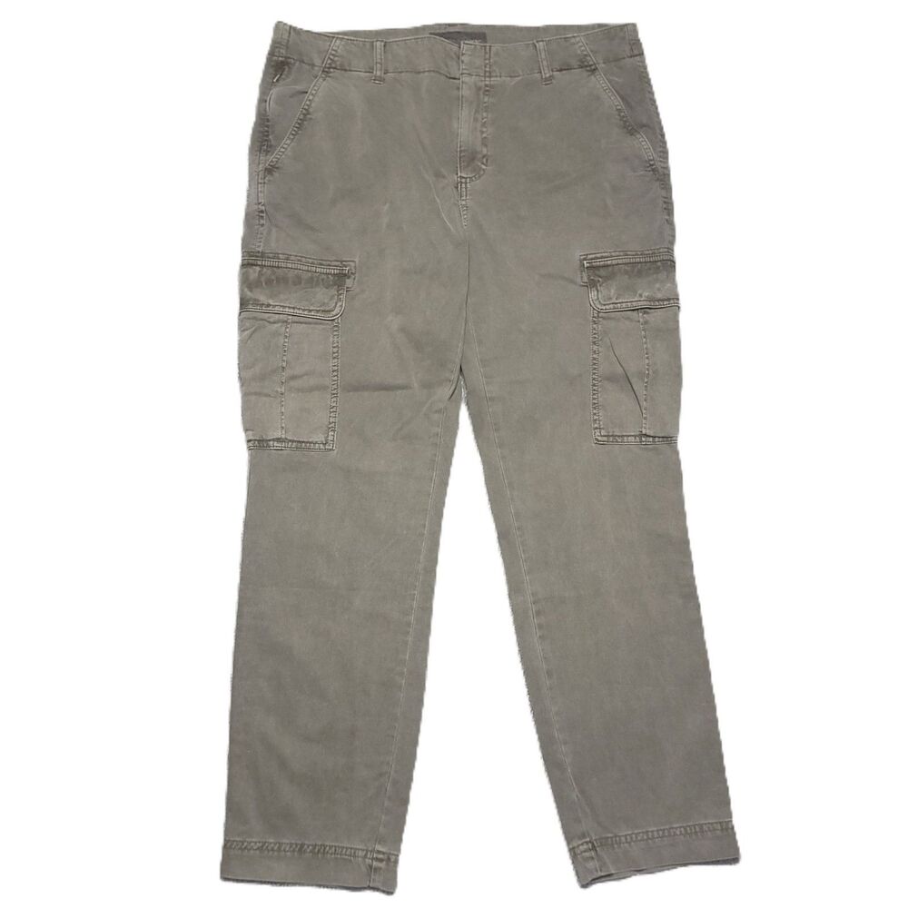 Eddie Bauer Cropped Cargo Pants Women's 8 Stretch Olive Utility Hiking